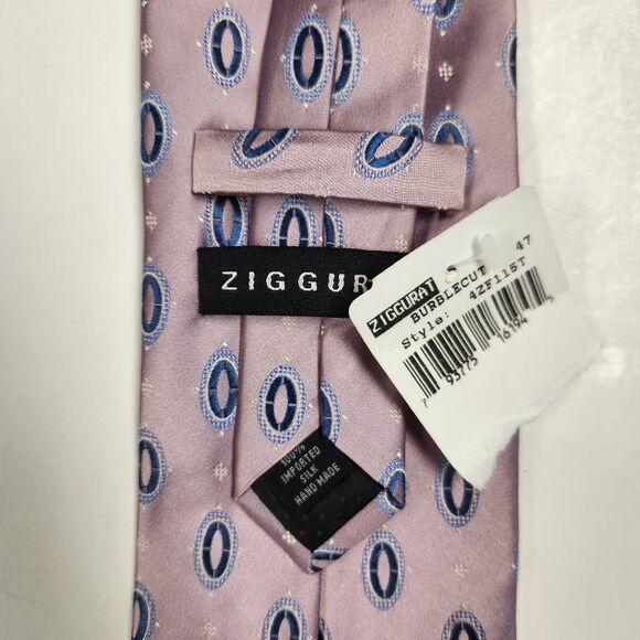 NEW Ziggurat 100% Silk Bubble Print Tie - Picture 2 of 3
